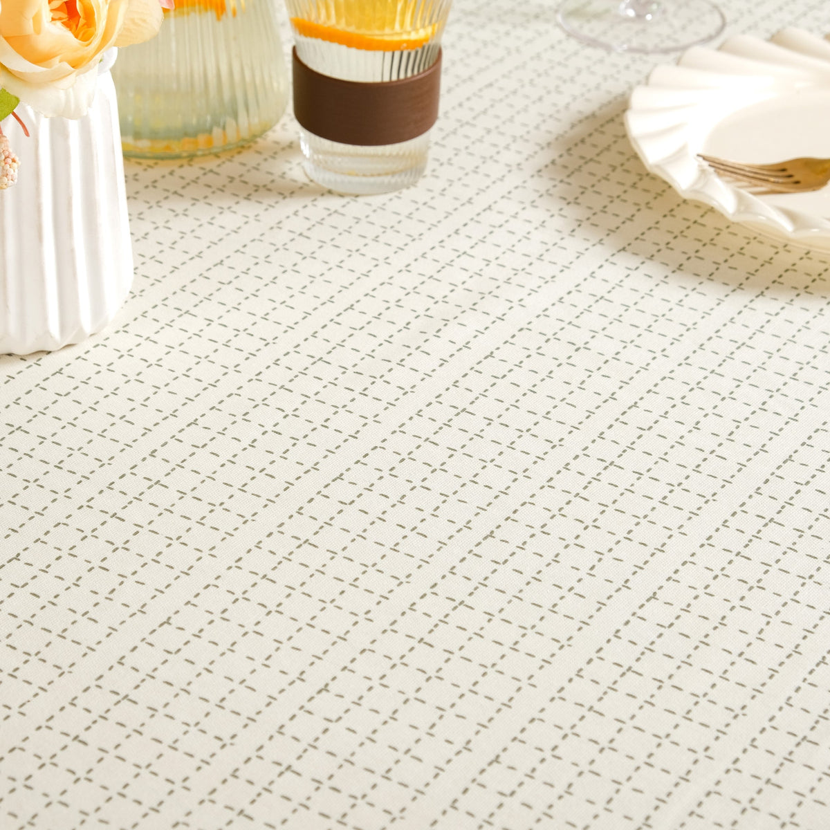 Palm Grove 6 Seater Cotton Table Cover 203x152cm Nestasia