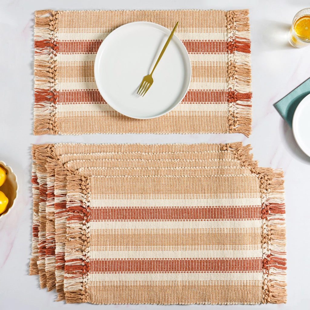 Rustic Cotton Placemat Set Of 6 Nestasia
