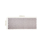 Boho Weave Floor Runner Cotton Mat Brown White 134x50cm Nestasia