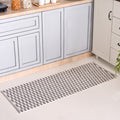 Boho Weave Floor Runner Cotton Mat Brown White 134x50cm Nestasia