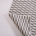 Boho Weave Floor Runner Cotton Mat Brown White 134x50cm Nestasia