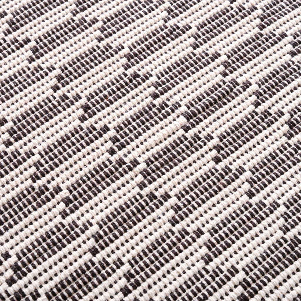 Boho Weave Floor Runner Cotton Mat Brown White 134x50cm Nestasia