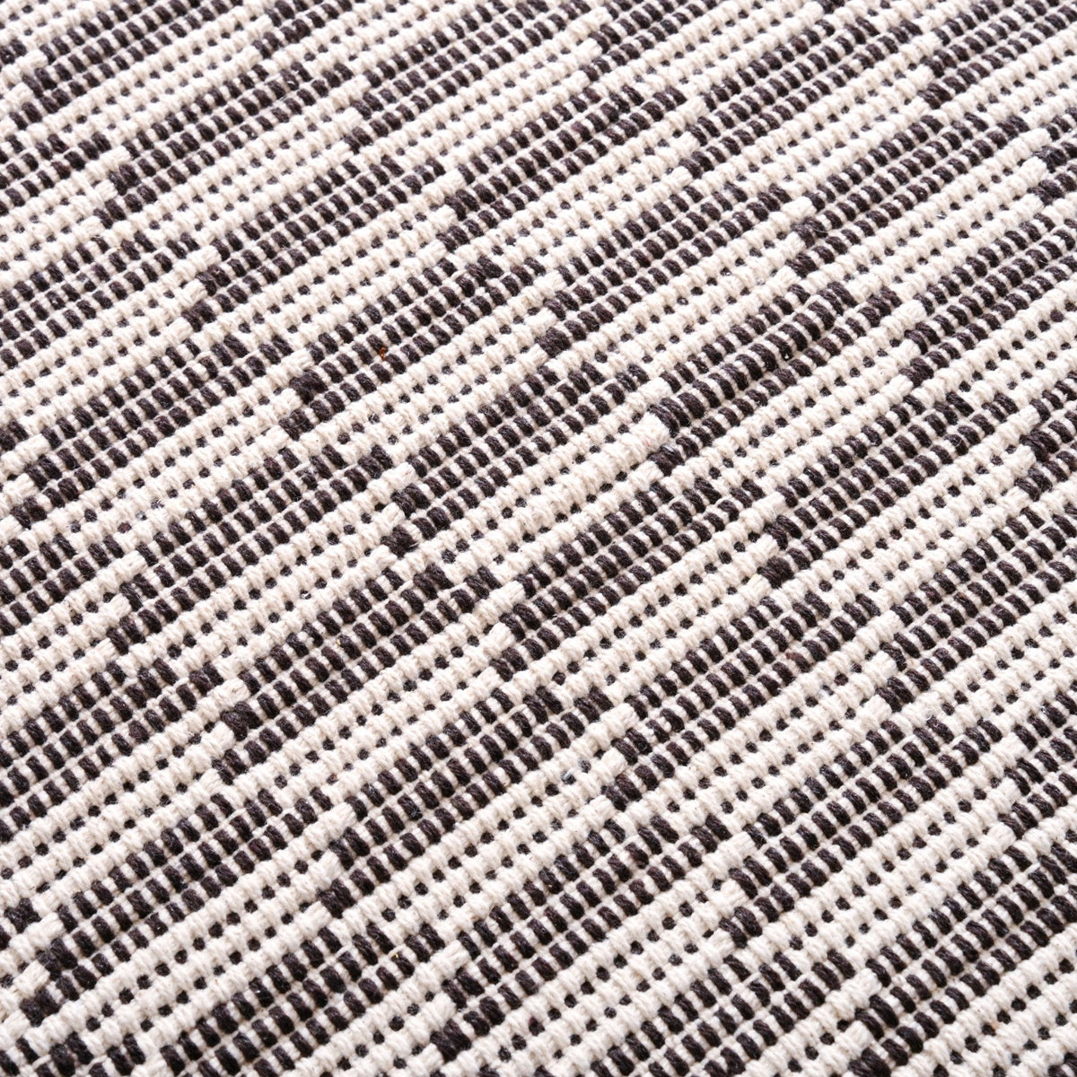 Boho Weave Floor Runner Cotton Mat Brown White 134x50cm Nestasia