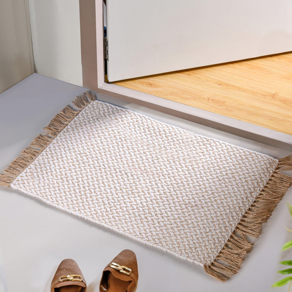 Minimal Cotton Anti Slip Floor Mat 96x50cm Nestasia