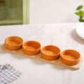 Rustic Style Bowl And Platter Set Of 5 For Sauces Snacks Or Salsa Nestasia