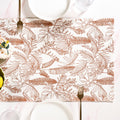 Mocha Fern Table Runner 6 Seater 185x35cm Nestasia