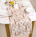 Mocha Fern Table Runner 8 Seater 264x35cm Nestasia