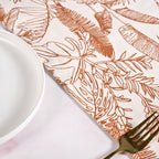 Mocha Fern Table Runner 8 Seater 264x35cm Nestasia