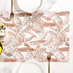 Mocha Fern Table Runner 8 Seater 264x35cm Nestasia
