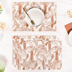 Mocha Fern Cotton Tablemat Set Of 4 Nestasia