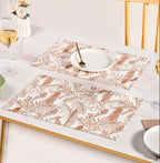 Mocha Fern Cotton Tablemat Set Of 6 Nestasia