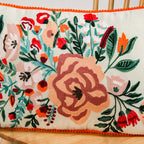 Rustic Flora Embroidered Cotton Cover 50x35cm Nestasia