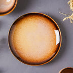 Brown Ceramic dinner set components For One Nestasia