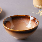 Brown Ceramic dinner set components For One Nestasia