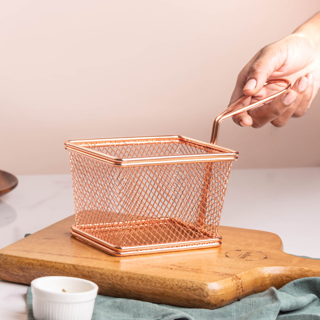 Rosegold French Fries Basket