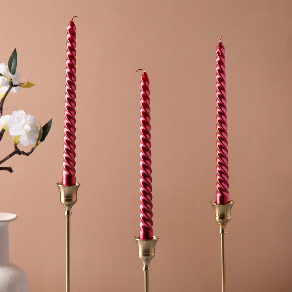 Swirl Candle Set of 4 Nestasia