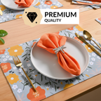 Arancia Table Linen Hamper With Set Of 6 Rings Napkins And Mats Nestasia