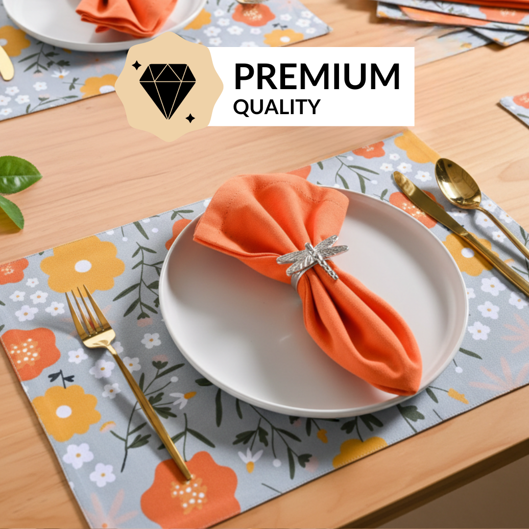 Arancia Table Linen Hamper With Set Of 6 Rings Napkins And Mats Nestasia