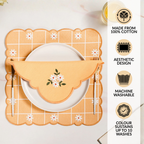 Soft Blossom Cotton Embroidered Table Napkin Set Of 6 Nestasia