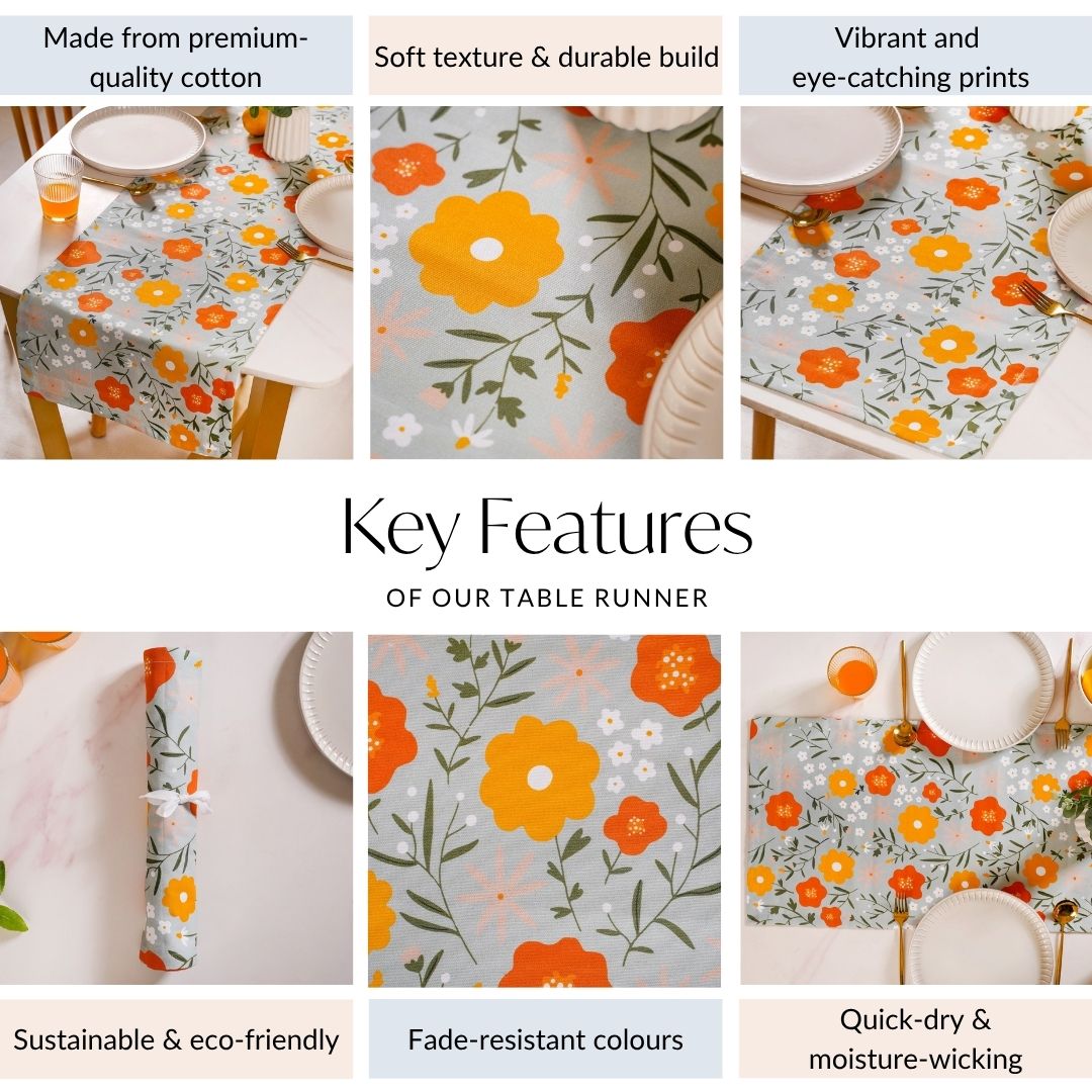 Arancia Luxe 8 Seater Table Runner 264x35cm Nestasia
