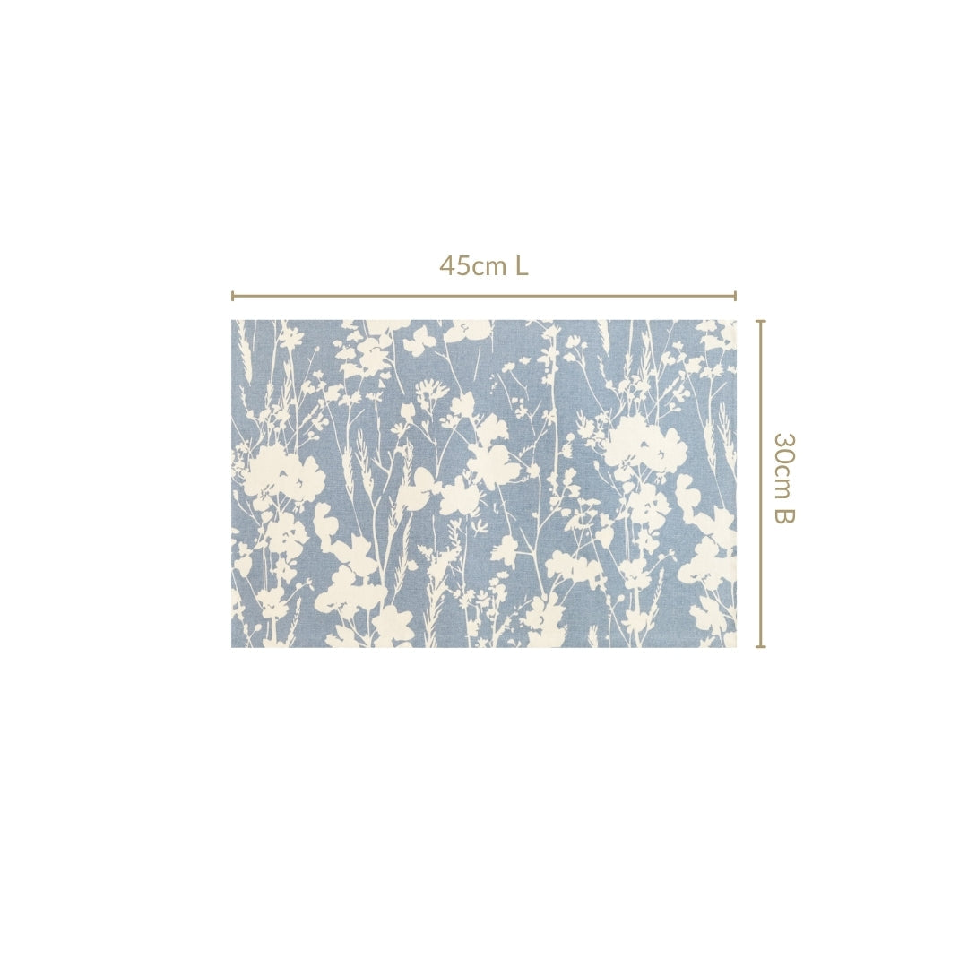 Slate Blue Pure Cotton Placemat Set Of 4 Nestasia
