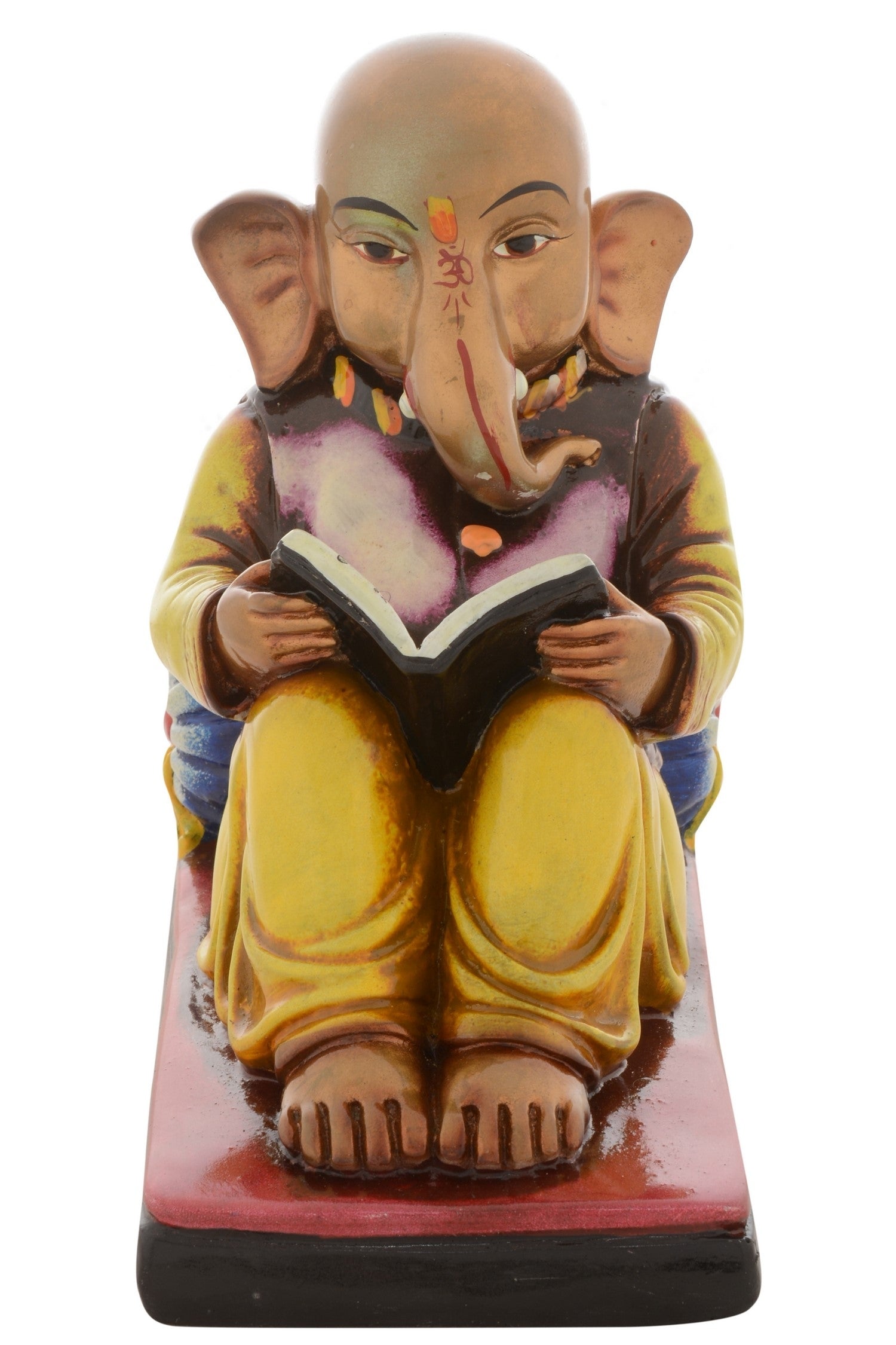 Premium Figurine of Lord Ganesha Reading Book Kafalo