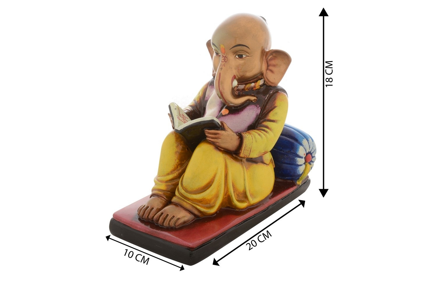 Premium Figurine of Lord Ganesha Reading Book Kafalo