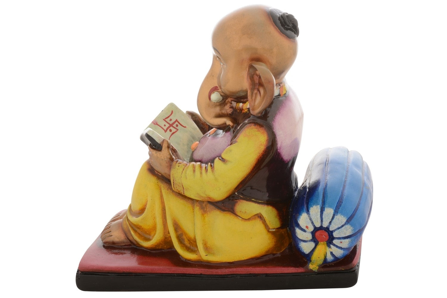 Premium Figurine of Lord Ganesha Reading Book Kafalo