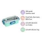Stainless Steel Lunch Box Small Mint 530ml Nestasia