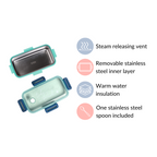 Stainless Steel Lunch Box Small Mint 530ml Nestasia