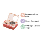 Bento Lunch Box With 4 Compartments Pink 1000ml Nestasia