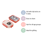 Bento Lunch Box With 4 Compartments Pink 1000ml Nestasia