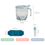Spice Containers With Spoons Set Of 3 Blue Nestasia