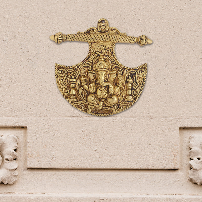 Brass Ganesha Wall Hanging (8 Inch) Vedansh Craft