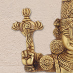 Brass Tirupati Balaji/Venkateshwar Face Wall Hanging (9 Inch) Vedansh Craft