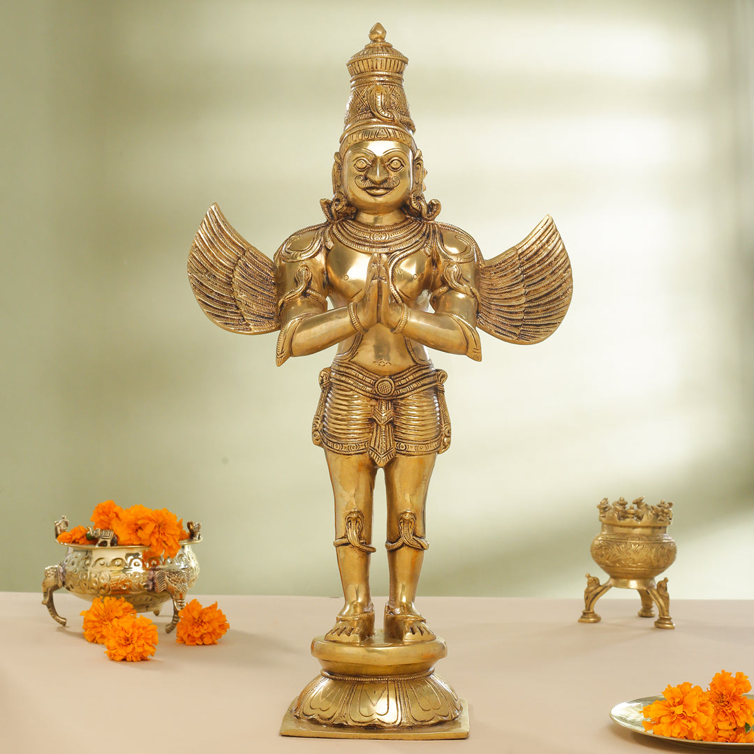 Brass Standing Garuda Statue (22 Inch) Vedansh Craft