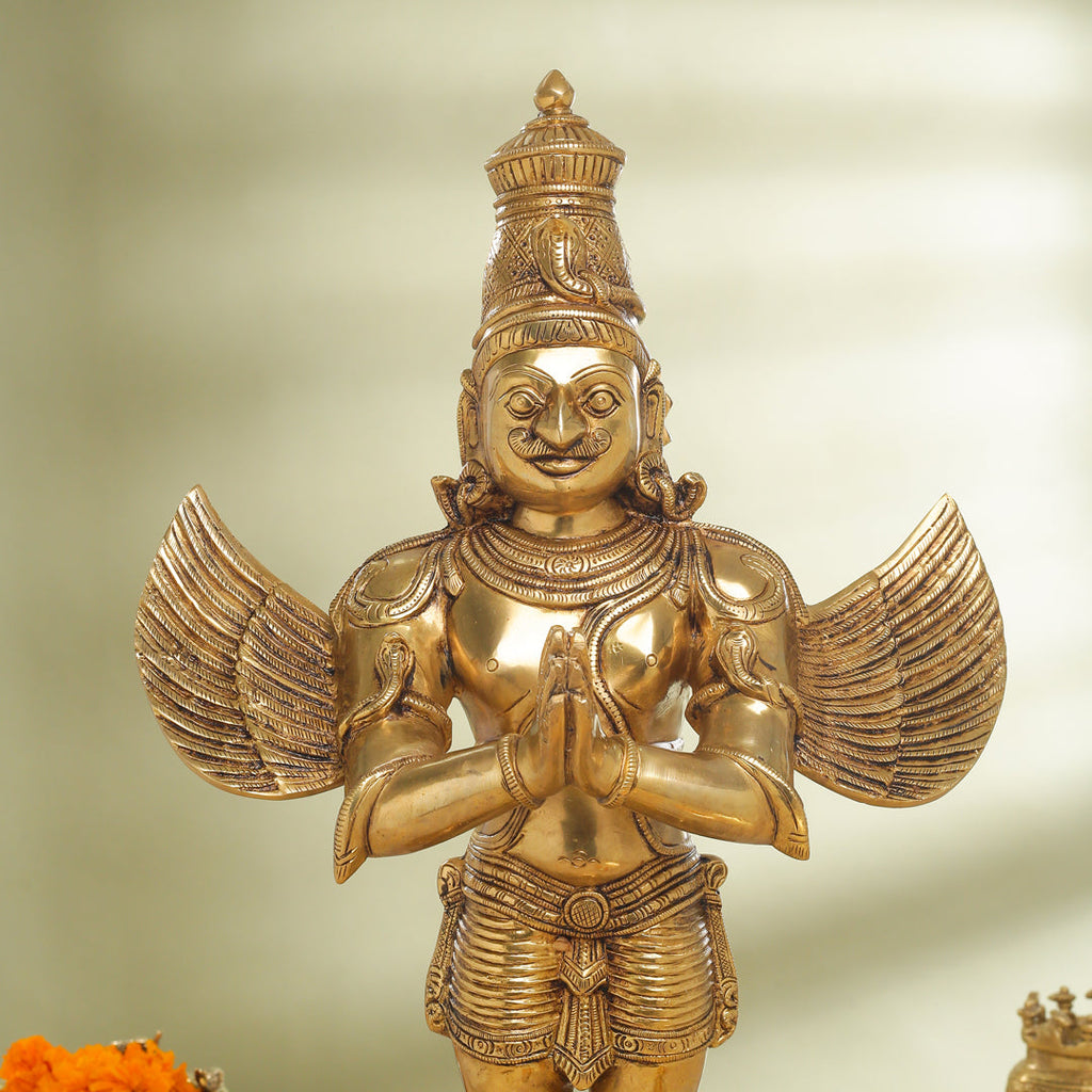Brass Standing Garuda Statue (22 Inch) Vedansh Craft