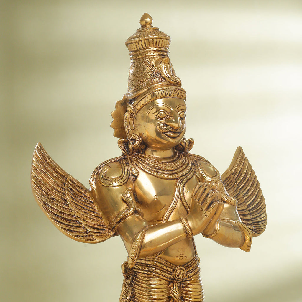 Brass Standing Garuda Statue (22 Inch) Vedansh Craft