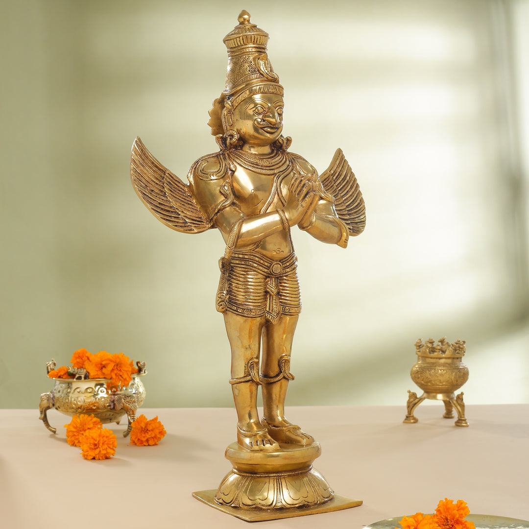 Brass Standing Garuda Statue (22 Inch) Vedansh Craft