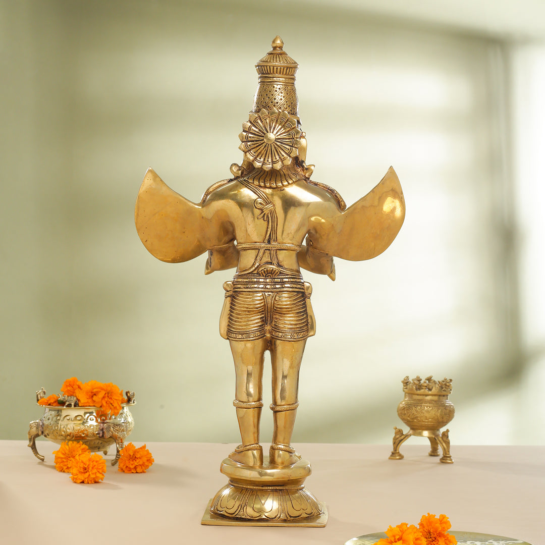 Brass Standing Garuda Statue (22 Inch) Vedansh Craft