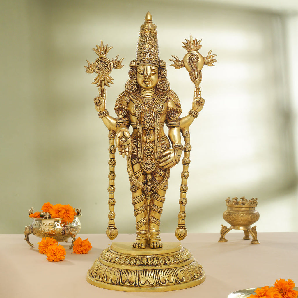 Brass Tirupati Balaji/Venkateshwar Idol (23 Inch) Vedansh Craft