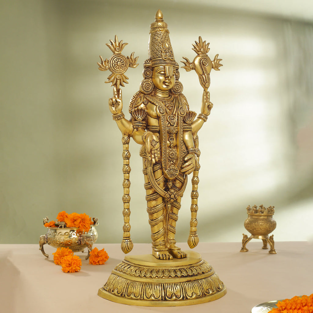 Brass Tirupati Balaji/Venkateshwar Idol (23 Inch) Vedansh Craft