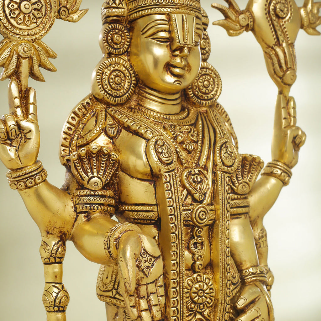 Brass Tirupati Balaji/Venkateshwar Idol (23 Inch) Vedansh Craft