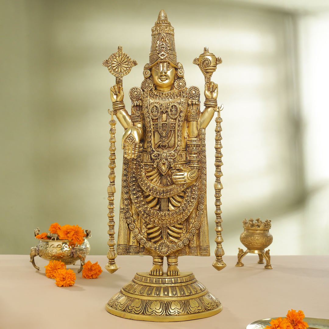 Brass Tirupati Balaji/Venkateshwar Idol (25 Inch) Vedansh Craft