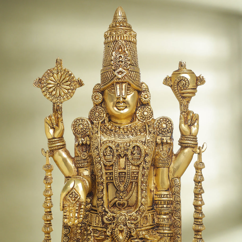 Brass Tirupati Balaji/Venkateshwar Idol (25 Inch) Vedansh Craft