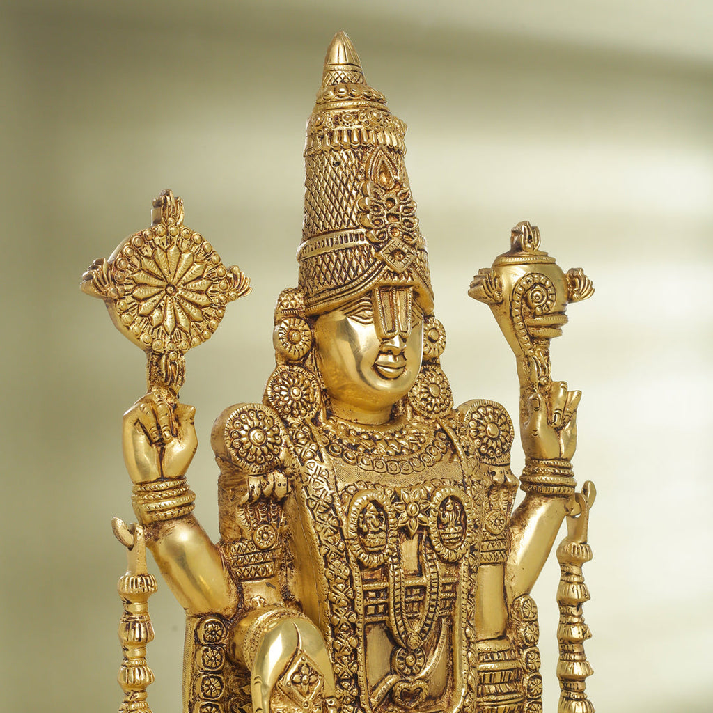 Brass Tirupati Balaji/Venkateshwar Idol (25 Inch) Vedansh Craft