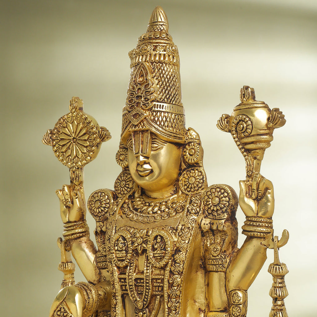 Brass Tirupati Balaji/Venkateshwar Idol (25 Inch) Vedansh Craft