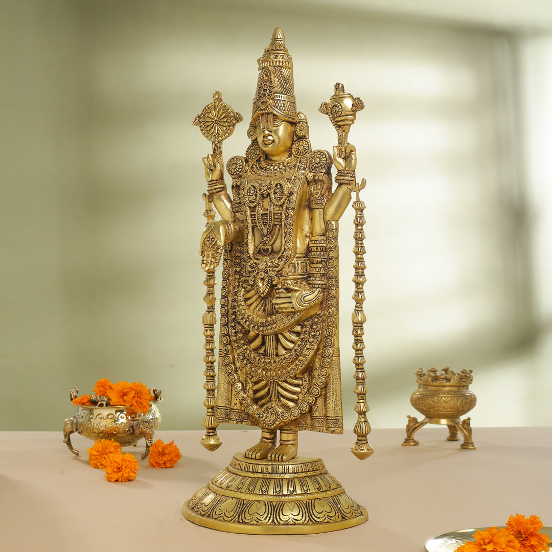 Brass Tirupati Balaji/Venkateshwar Idol (25 Inch) Vedansh Craft