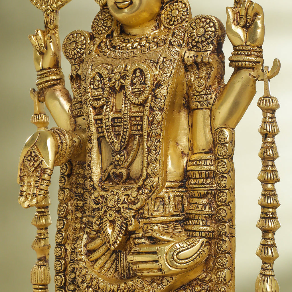 Brass Tirupati Balaji/Venkateshwar Idol (25 Inch) Vedansh Craft