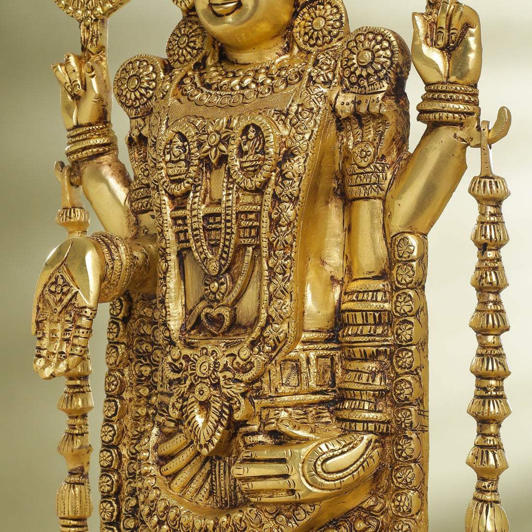 Brass Tirupati Balaji/Venkateshwar Idol (25 Inch) Vedansh Craft